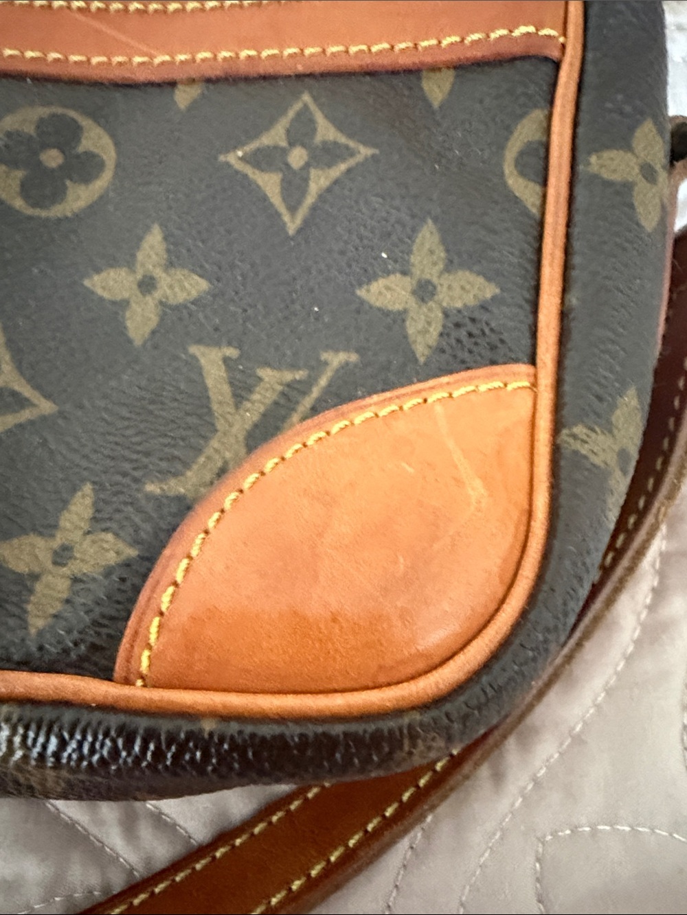 Vintage Louis Vuitton Monogram Crossbody in Brown and Tan - Picture 9 of 17